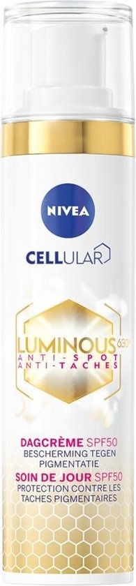 NIVEA Cellular Luminous Day Cream Anti-Pigment SPF50 - Protection contre la pigmentation et le photo-vieillissement - 40 ml