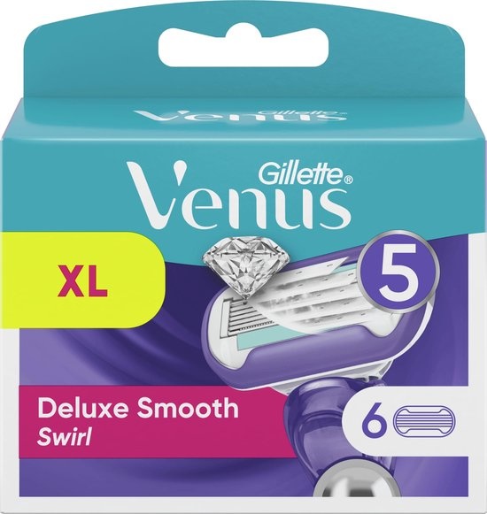 Lames de rasoir Gillette Venus Deluxe Smooth Swirl pour femme - 6 lames de recharge