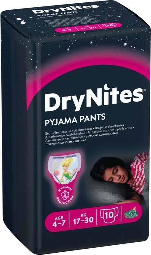 Drynites Diaper Pants Girl - 4 to 7 years - Absorbent Pants