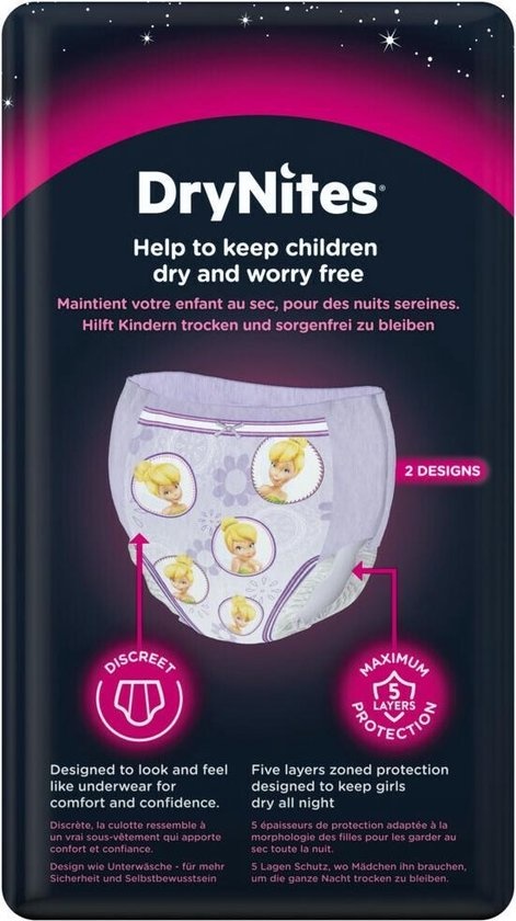 Drynites Diaper Pants Fille - 4 à 7 ans - Pantalon absorbant