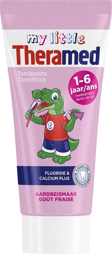 Theramed Junior - 50 ml - Tandpasta Aardbeismaak 1-6 jaar - Verpakking beschadigd