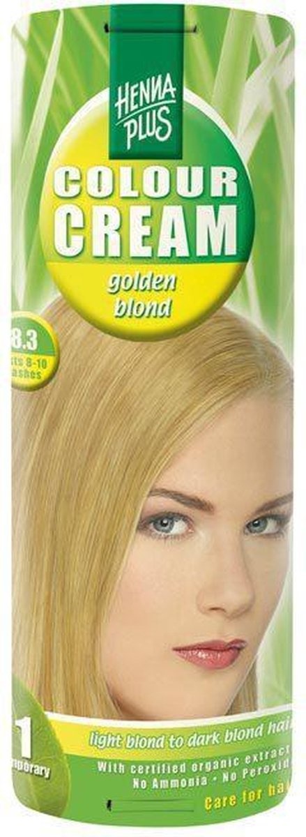 Hennaplus Color Cream 8.3 Blond Doré - Teinture pour Cheveux