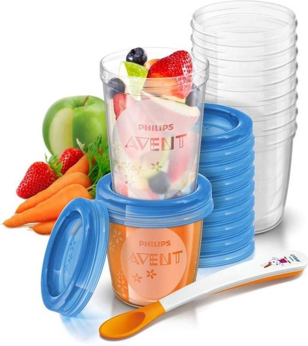 Philips Avent SCF721/20 Aufbewahrungsbecher für Lebensmittel - 180 ml und 240 ml - 20 Stück