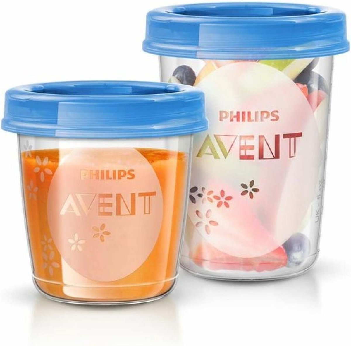 Philips Avent SCF721/20 Aufbewahrungsbecher für Lebensmittel - 180 ml und 240 ml - 20 Stück