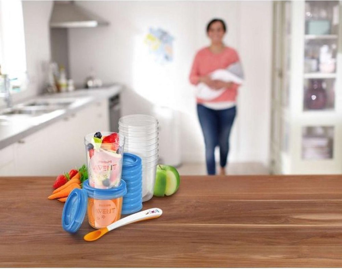 Philips Avent SCF721/20 Aufbewahrungsbecher für Lebensmittel - 180 ml und 240 ml - 20 Stück