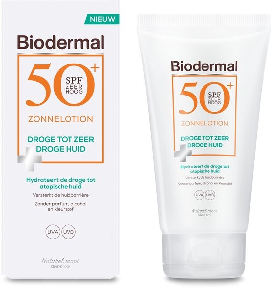 Biodermal Sun Lotion Dry Skin - Sonnenschutz für trockene Haut - Spf50+ 150ml - auch für Kinder geeignet