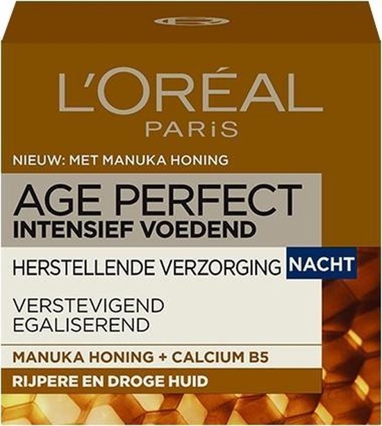L'Oréal Paris Age Perfect Nachtcreme - 50 ml - Manukahonig