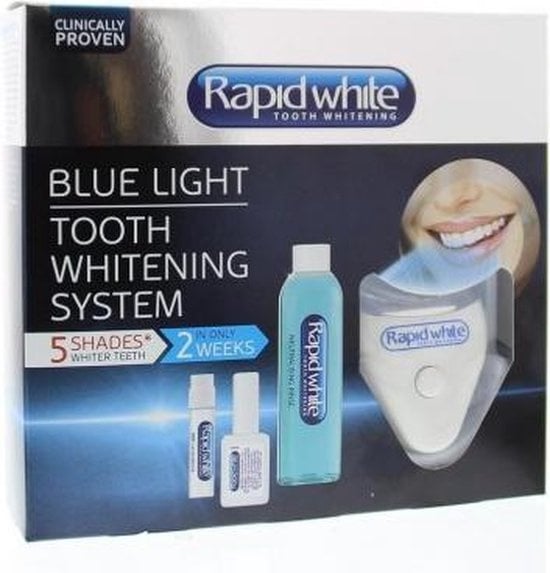 Rapid White Blue light whitening systeem - 6 delig - Whitening kit