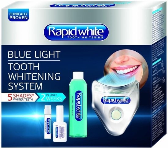 Système de blanchiment à la lumière Rapid White Blue - 6 pièces - Kit de blanchiment