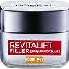 L'Oréal Paris Revitalift Filler Anti-Aging Tagescreme SPF50 - 50ml - Gesichtspflege mit Hyaluronsäure