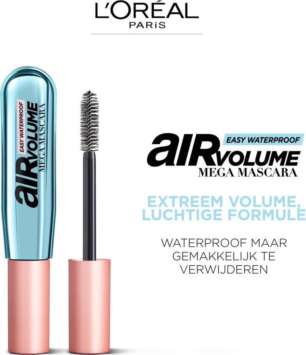 L’Oréal Paris Air Mega Volume Mascara - 01 Black Waterproof - Mega Volume Mascara - 9,4 ml