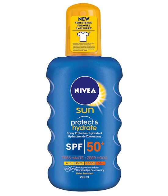 NIVEA SUN Protect & Hydrate Zonnespray SPF 50+ - 200 ml - Dopje ontbreekt