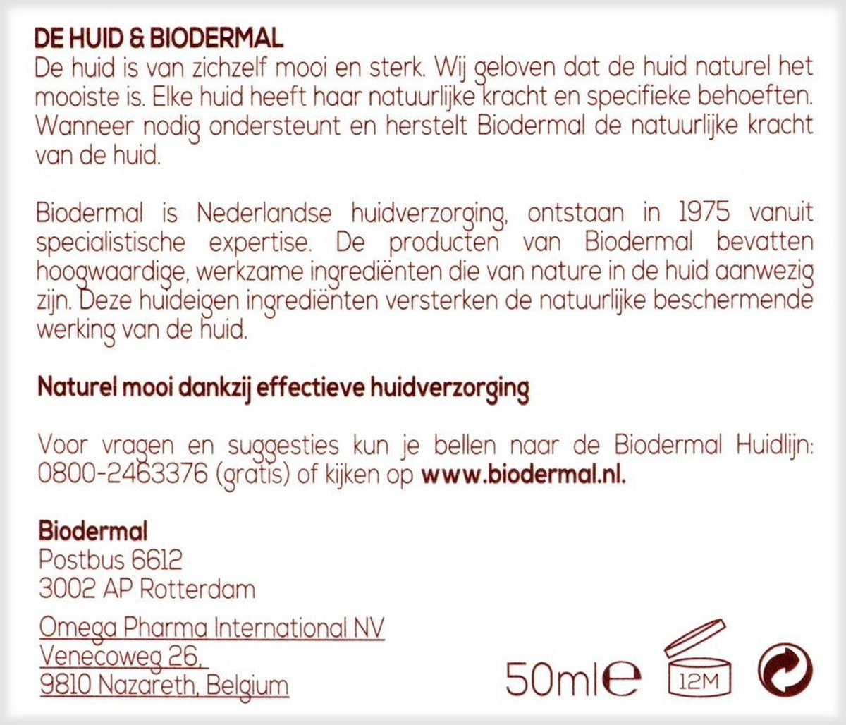 Biodermal Anti Age 30+ - Crème de Jour Anti-âge - SPF15 - 50ml - Emballage abimé