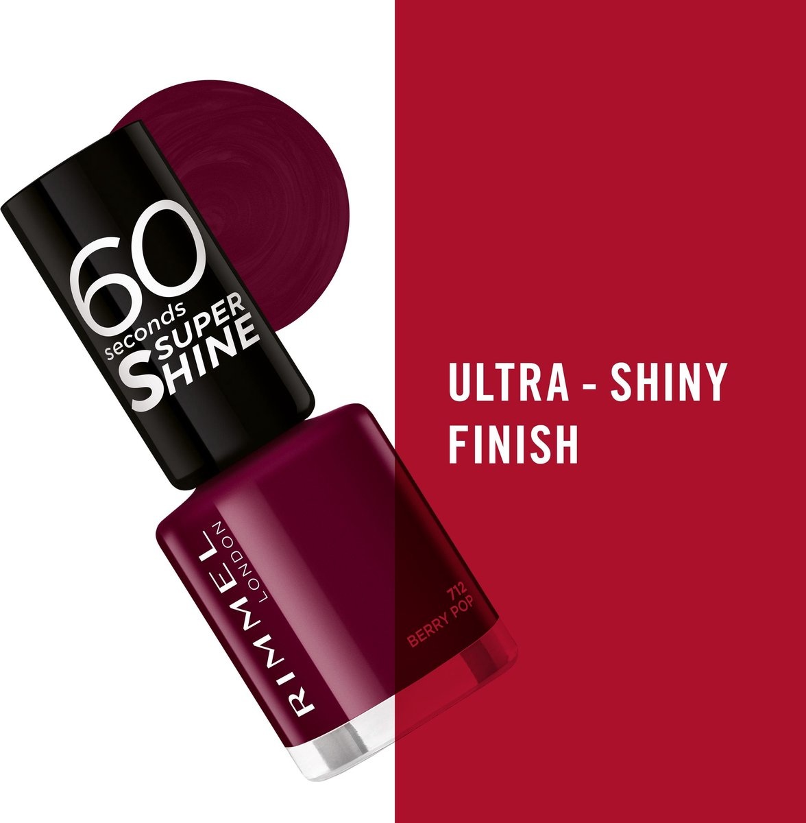 Rimmel London 60 Seconds Supershine Vernis à Ongles - 712 Berry Pop