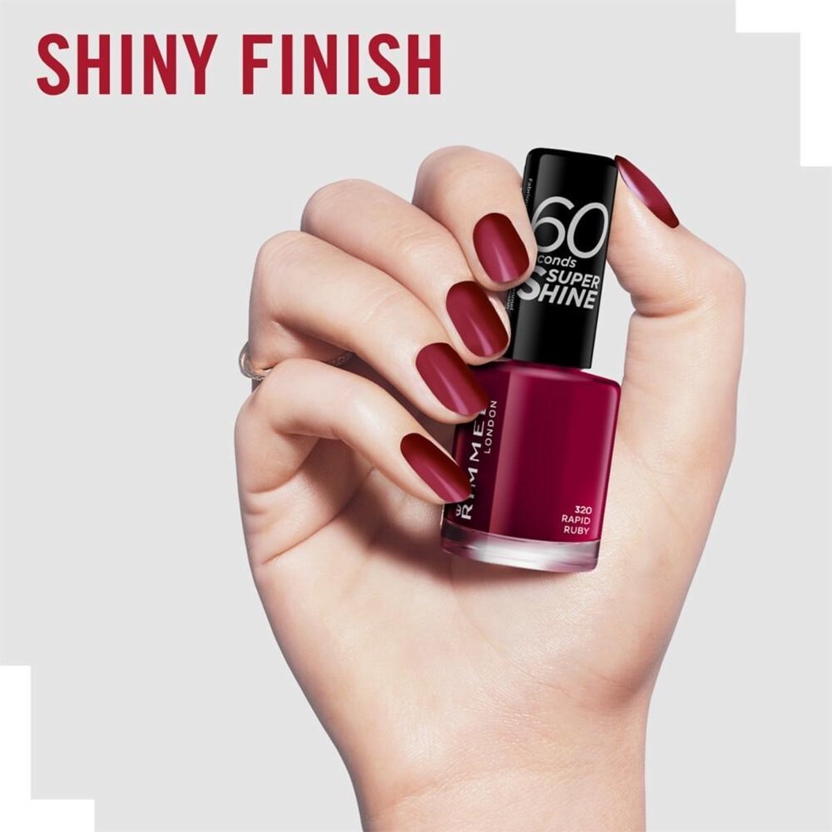 Rimmel London 60 seconds SuperShine Nail Polish - 320 Rapid Ruby