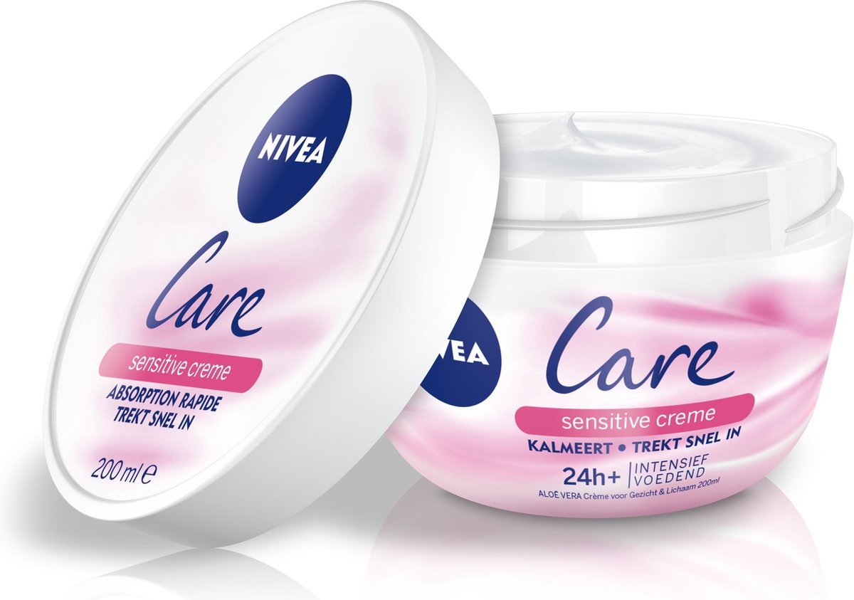 NIVEA Care Sensitive Crème - voor Gezicht & Lichaam - 200 ml