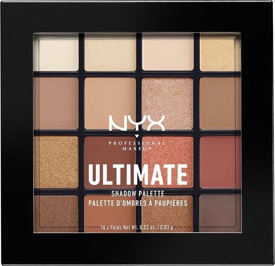 NYX Professional Makeup Ultimate Shadow Palette Lidschatten-Palette – Warm Neutrals USP03