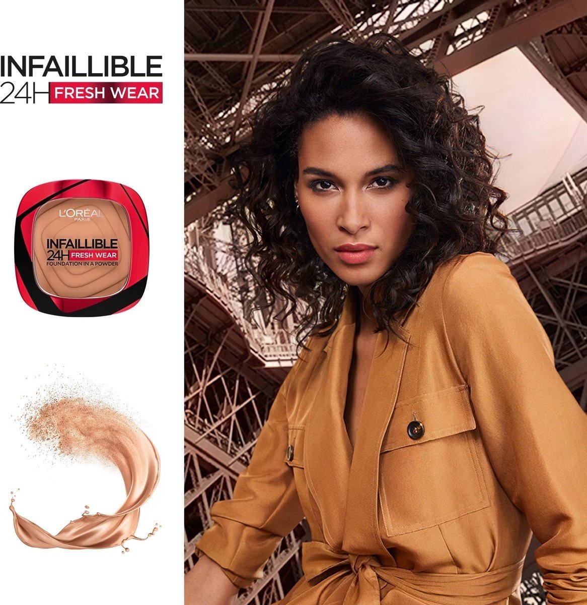 L'Oréal - Infaillible 24h Fresh Wear Powder Foundation - 140 Golden Beige