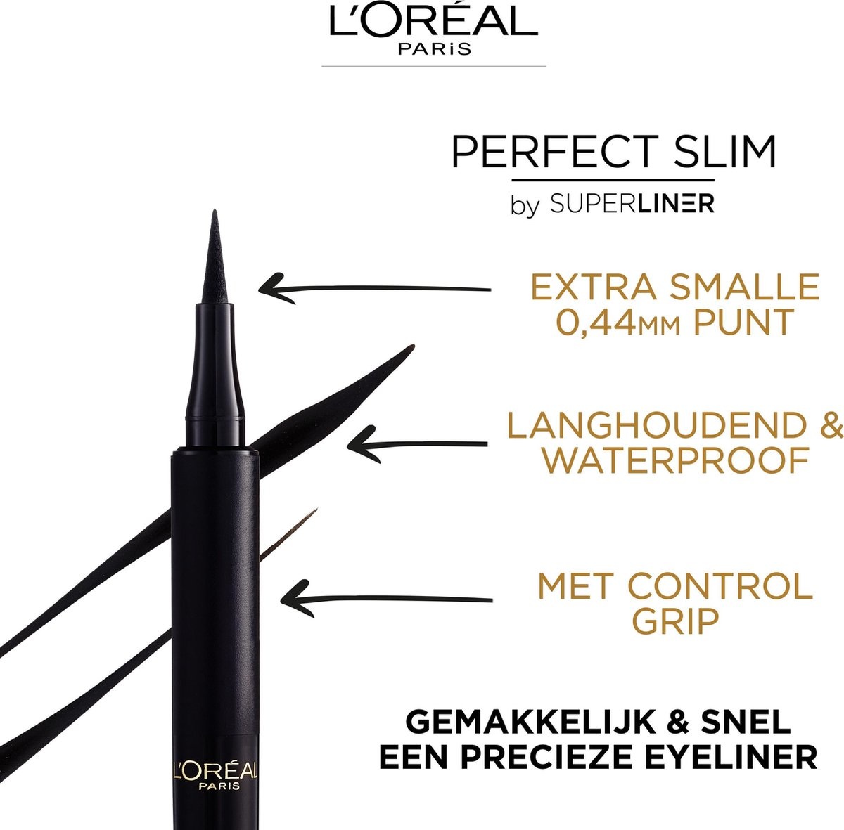 L'Oréal Paris - Superliner Perfect Slim - Intense Black - Black Pen Eyeliner - 4.7 ml