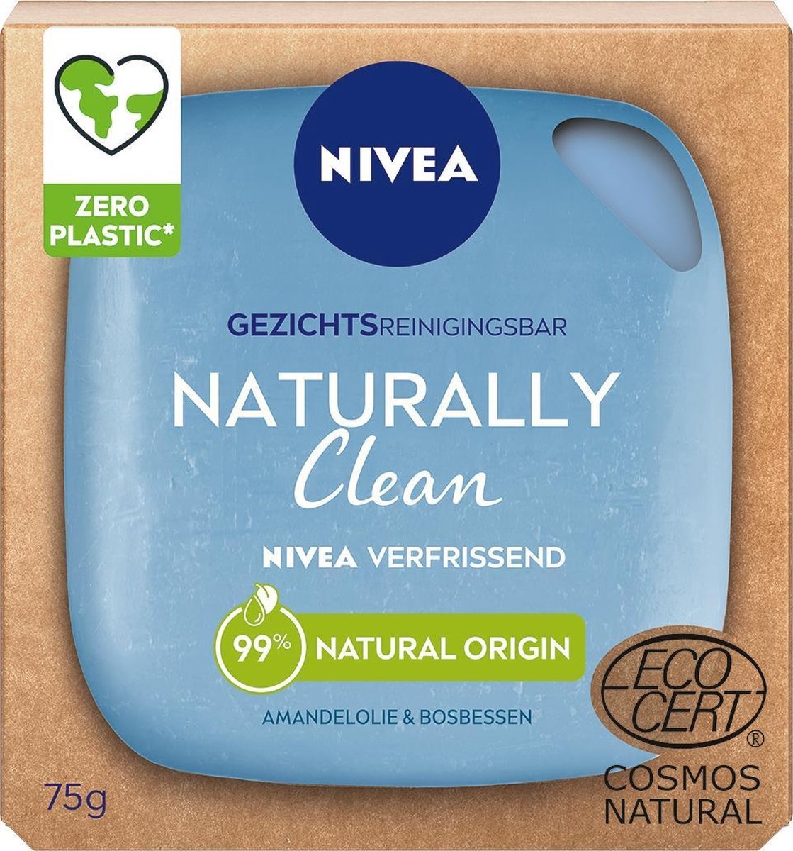 NIVEA Naturally Clean Face Cleasing Bar Verfrissend 75gr