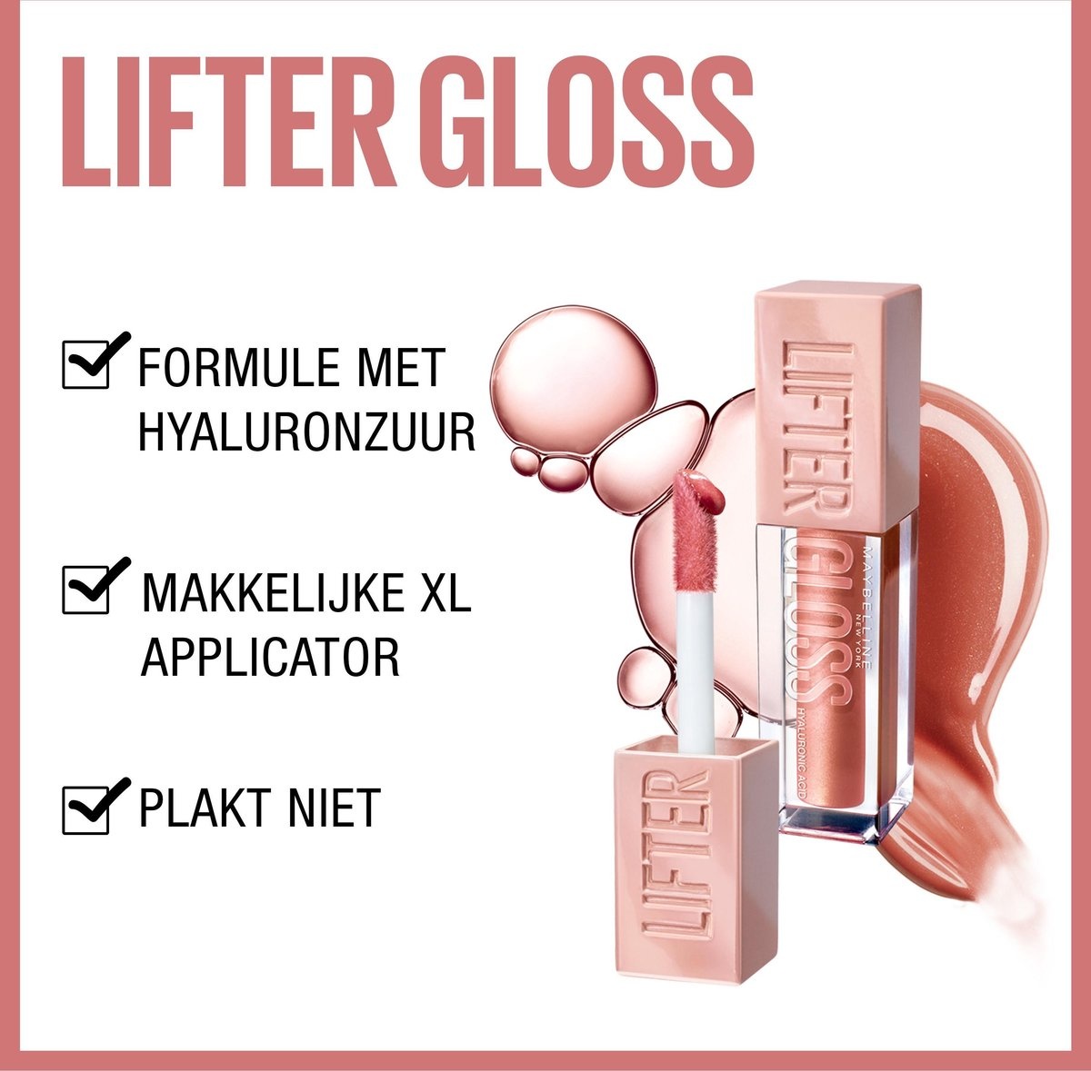 Maybelline New York - Lifter Gloss Lipgloss - 8 Stone - Roze - Glanzende Lipgloss - 5,4ml