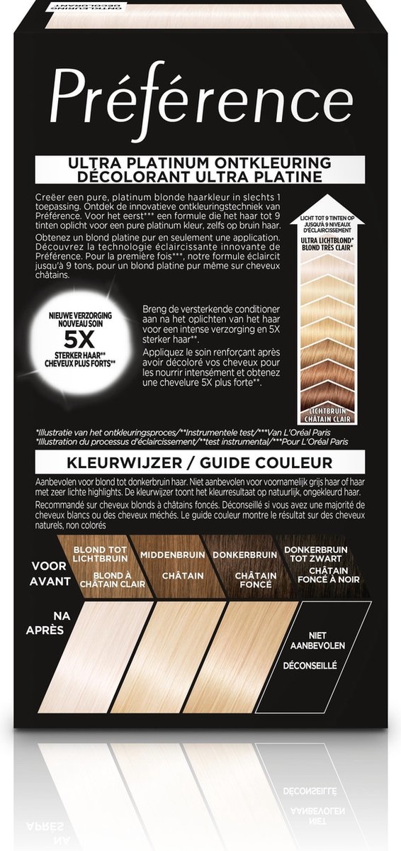 L'Oréal Paris Préférence Ultra Platinum - Blond Platine - Décoloration