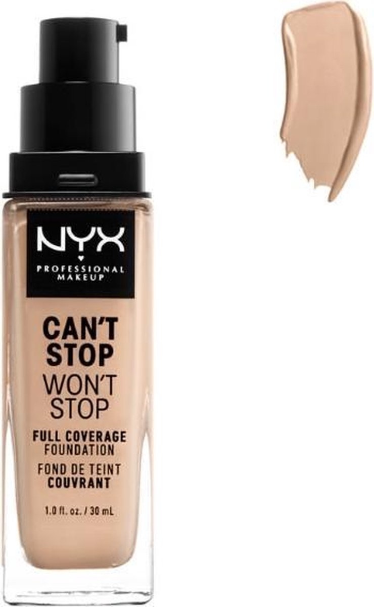 NYX Professional Make-up kann nicht aufhören, wird nicht aufhören Foundation – Vanille CSWSF06 – volle Deckkraft