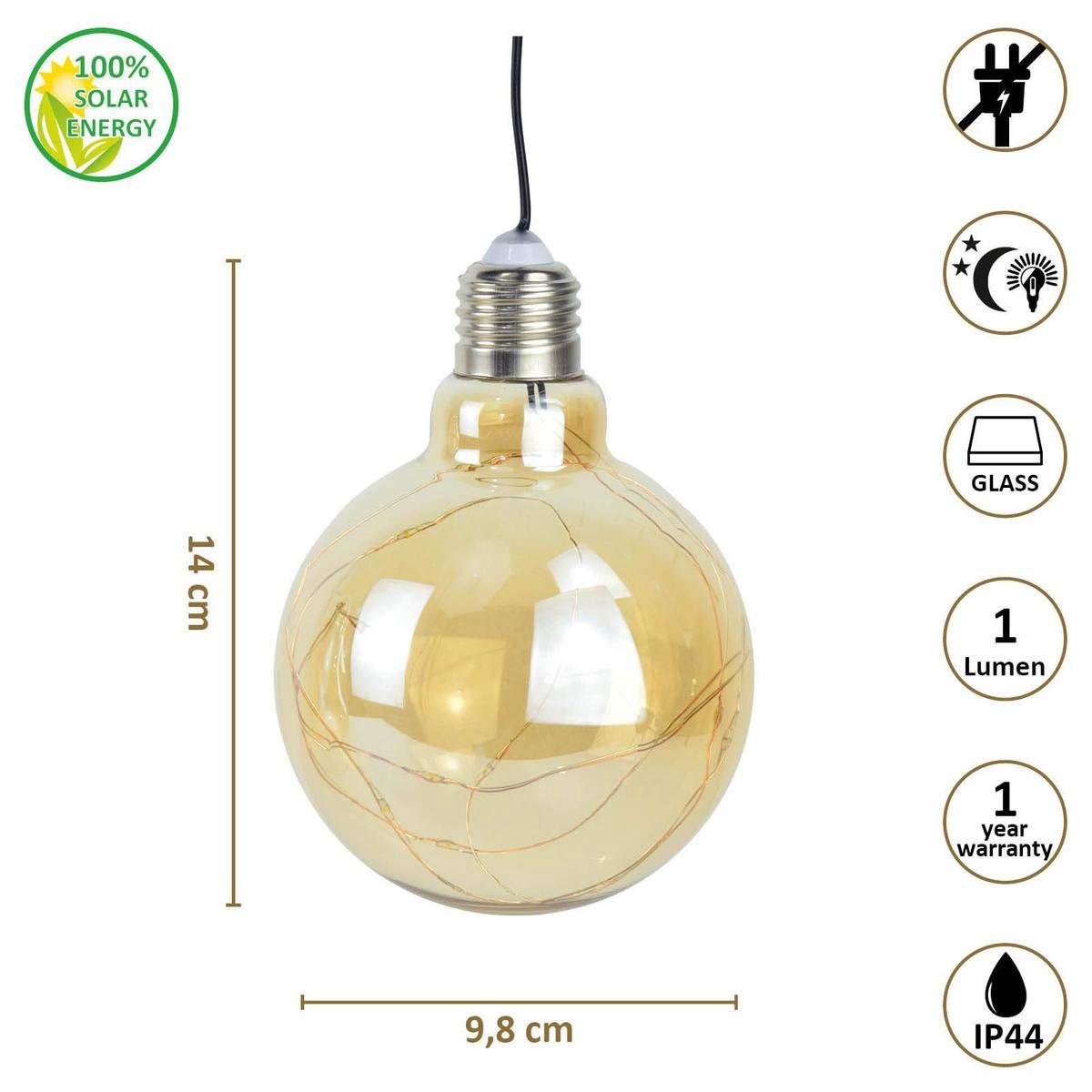 Ampoule solaire O'Daddy SHAM - éclairage d'ambiance LED blanc/chaud