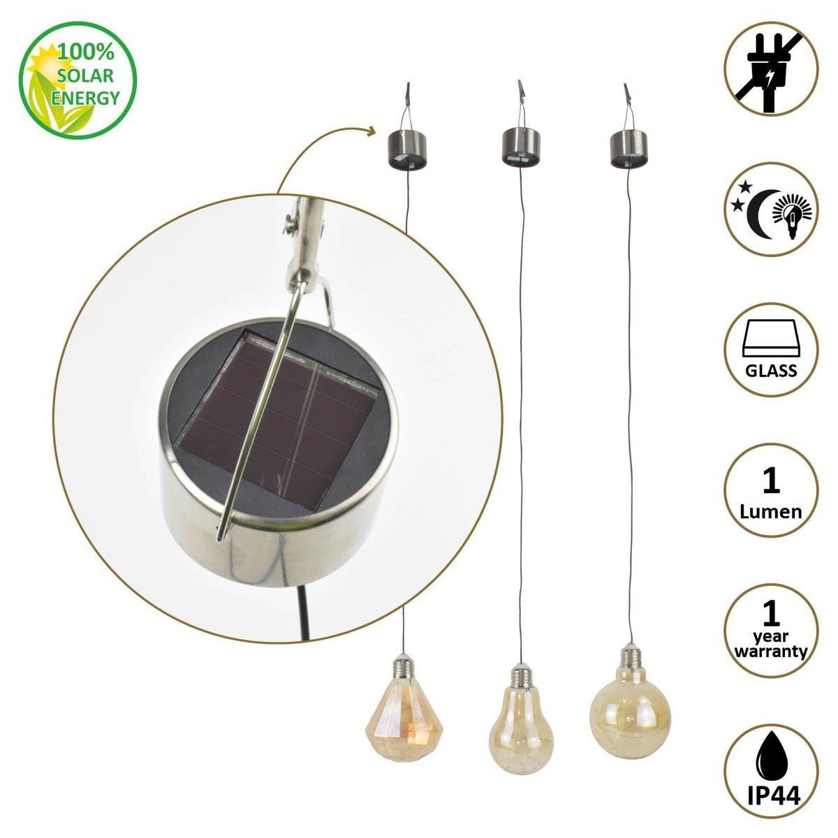 Ampoule solaire O'Daddy KAUS - éclairage d'ambiance LED blanc/chaud