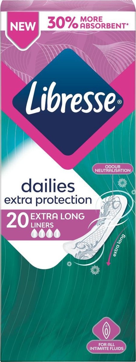 Libresse Extra Protection Extra Long panty liners 20 pieces