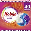 Capsules de lavage Robijn Color 3 en 1 - 40 lavages - Boîte trimestrielle