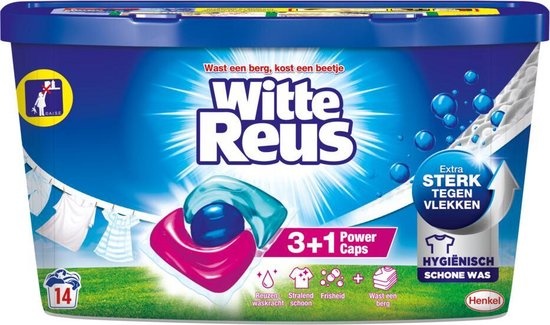 Witte Reus Power Caps Wasmiddelcapsules 14 stuks