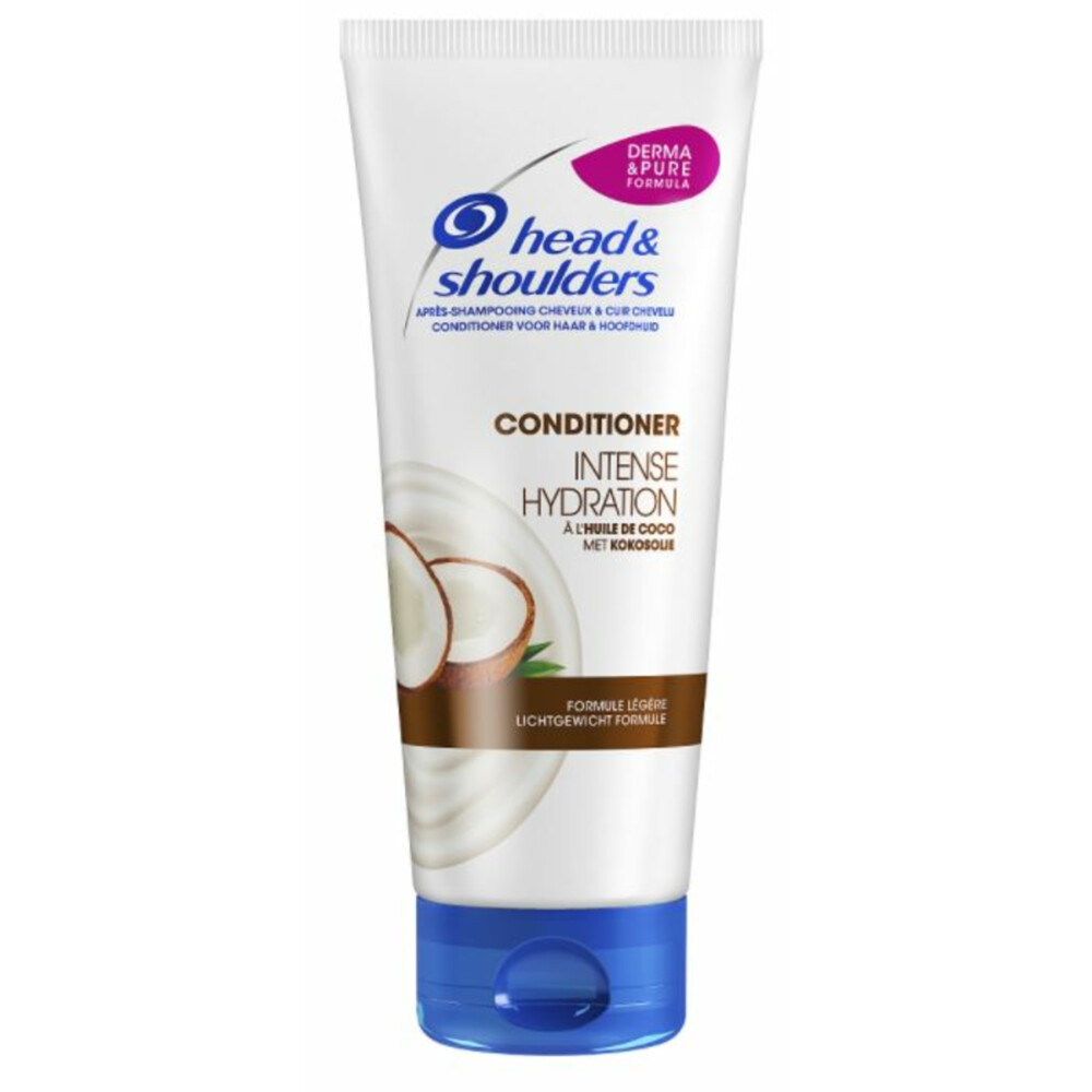 Head & Shoulders Après-shampooing antipelliculaire hydratation intense à l'huile de noix de coco - Paquet économique - 220 ml