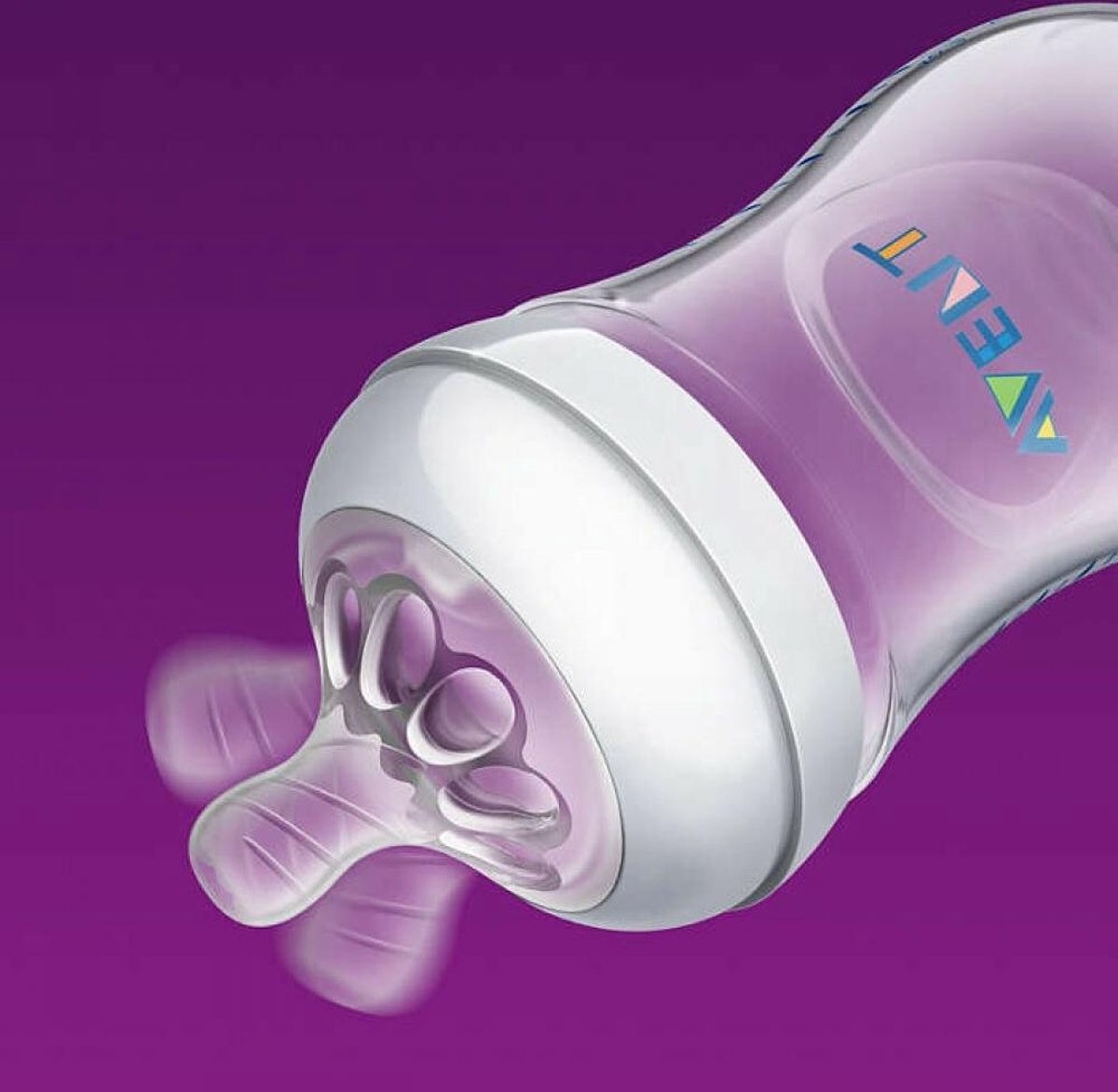 Philips Avent Natural Babyflasche - SCF030/17 Babyflasche (0m+) für langsame Lieferung - Weiß