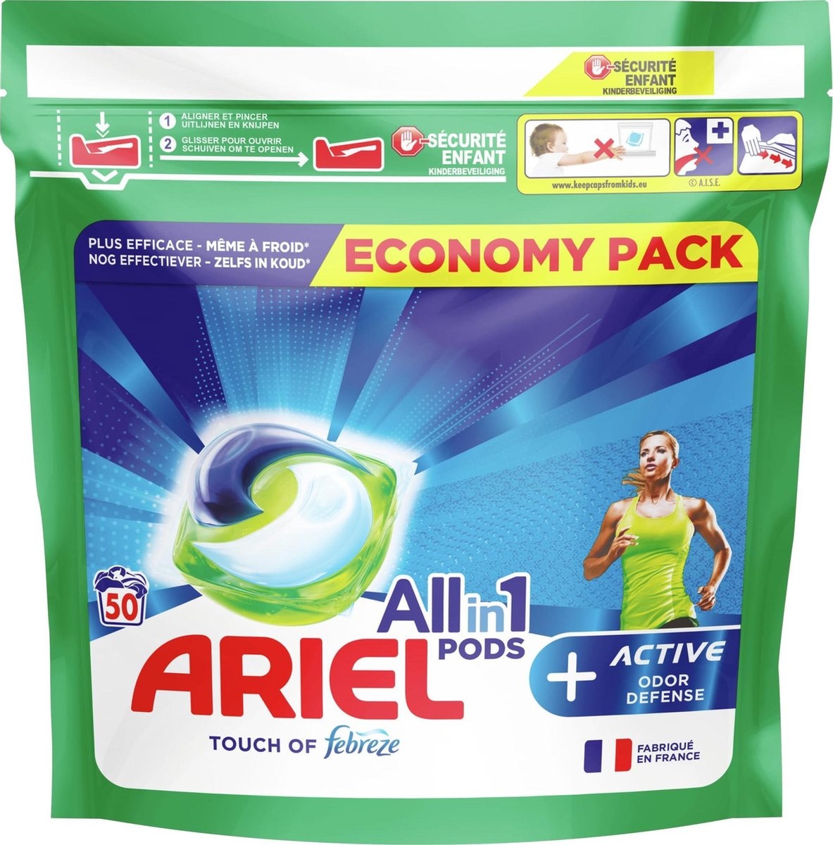 Ariel All-in-1 Pods Original - 50 lavages - Dosettes de détergent