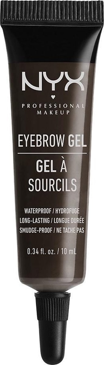 NYX Professional Makeup Eyebrow Gel - Black EBG05 - Eyebrow Color Gel - 10 ml - Packaging damaged