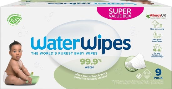 WaterWipes Schnauzentücher 540 Tücher