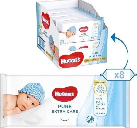 Huggies wipes - Pure Extra Care - 56 x 8 pieces - (448 wipes)