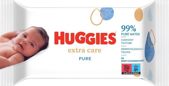 Lingettes Huggies - Pure Extra Care - 56 x 8 pièces - (448 lingettes)