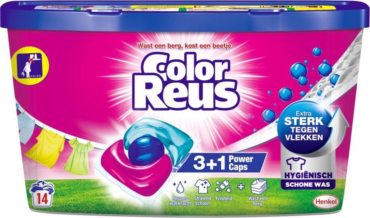 White Giant - Power Caps Detergent Capsules Color Reus 14 pieces