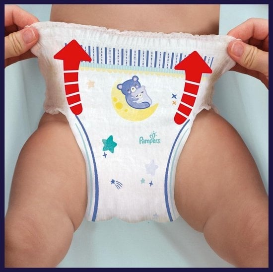 Pantalon de nuit Pampers - Taille 6 (15kg+) - 124 Pantalons à couches - Boîte mensuelle