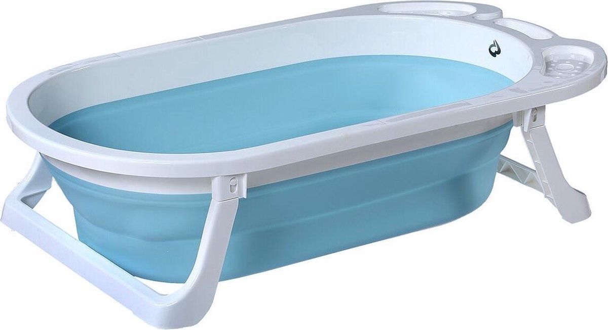 Baignoire de bain bébé pliable confort et facile à ranger - Bleu 