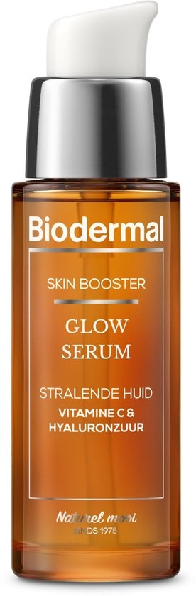 Biodermal Skin Booster Glow Serum - Pour une peau éclatante à la vitamine C et à l'acide hyaluronique - Sérum à l'acide hyaluronique 30 ml