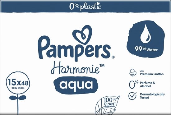 Pampers Harmonie Aqua Lingettes - 720 lingettes