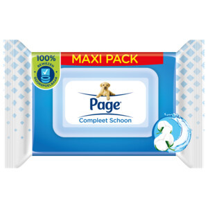 Page Vochtig Toiletpapier Compleet Schoon Maxi - 74 stuks