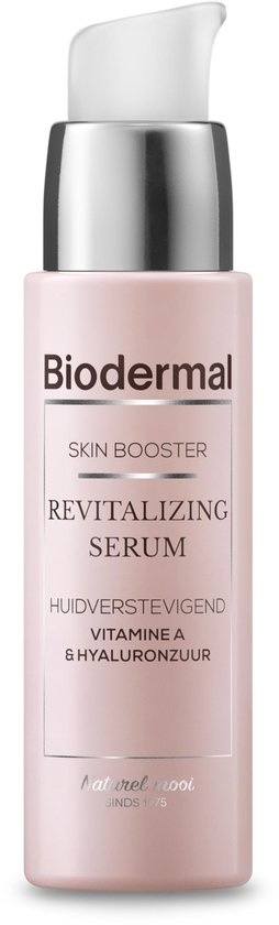 Biodermal Skin Booster Revitalisierendes Serum – Verbessert die Elastizität und Festigkeit der Haut mit Hyaluronsäure und Vitamin A – Hyaluronsäure-Serum 30 ml