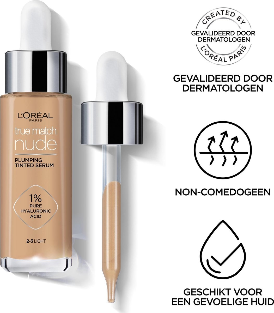 L'Oréal Paris True Match getönte Serum-Foundation - 3-4 Light Medium - 30 ml