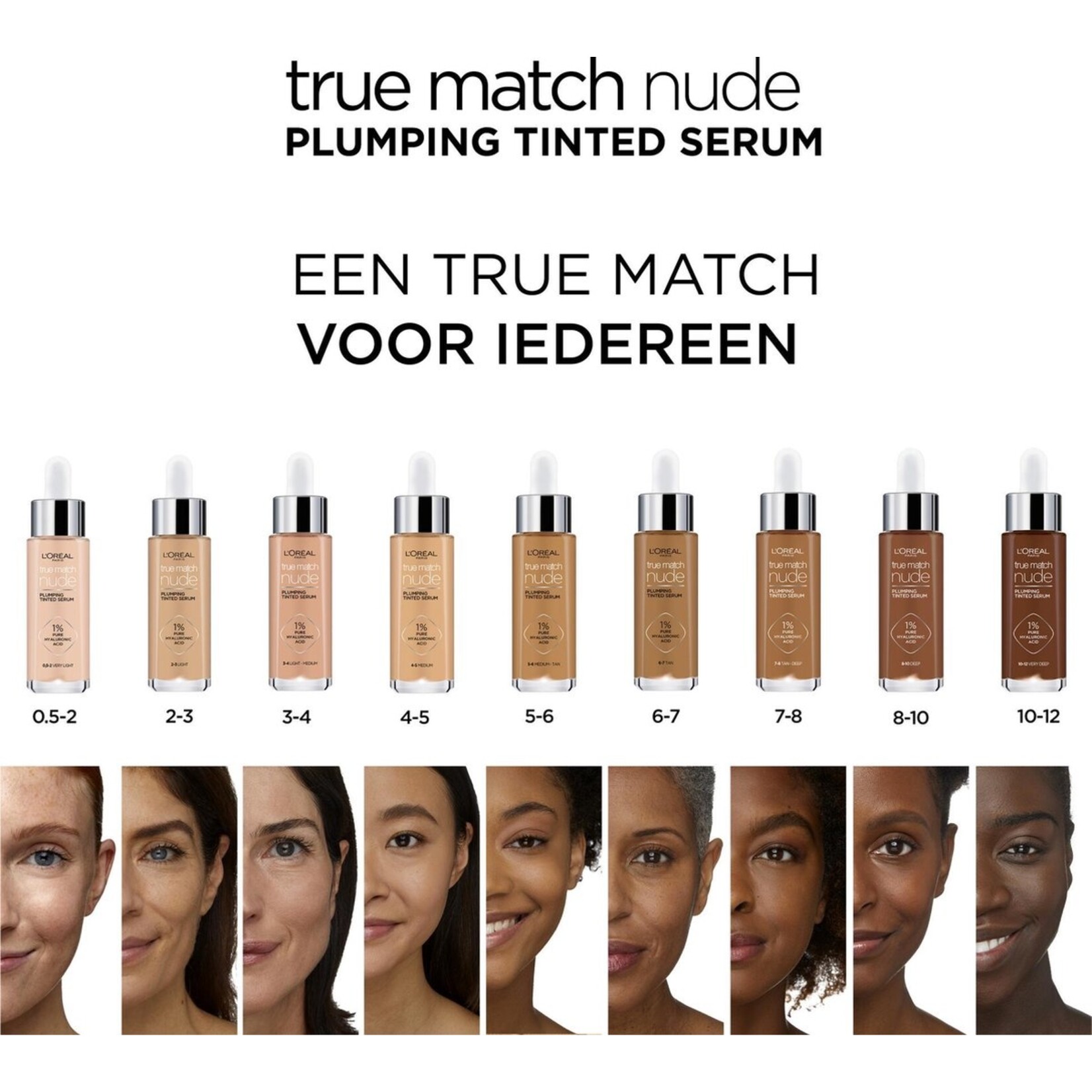 L'Oréal Paris True Match Tinted Serum Foundation - 0.5-2 Very Light - 30ml