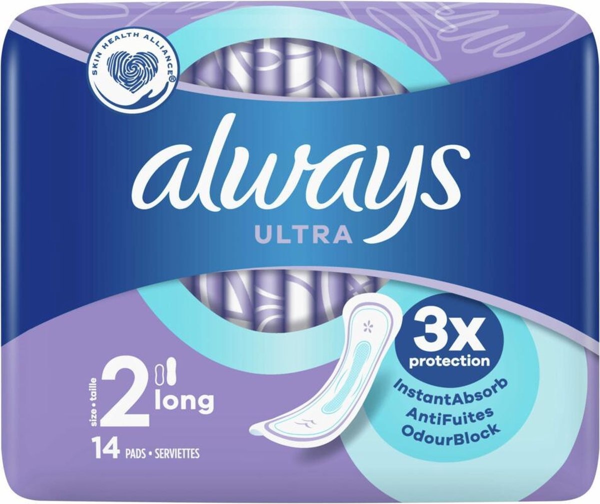 Always Sanitary Pads Ultra Long 14 pieces