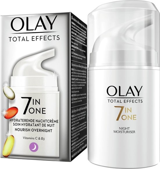 Olay Total Effects 7in1 Feuchtigkeitsspendende Nachtcreme mit Niacinamid - 50 ml